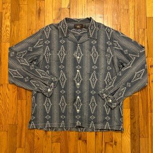 RRL Ralph Lauren Indigo Western Print Shirt